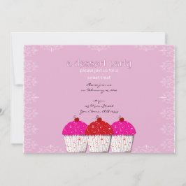 Invitación dulce de la magdalena de la tarjeta del