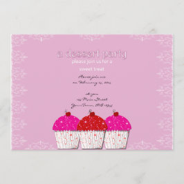 Invitación dulce de la magdalena de la tarjeta del