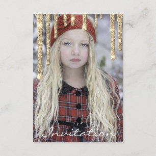 Invitación Dulce de la parte de cumpleaños del Purpurina de o