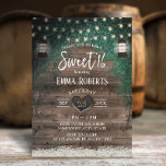 Invitación Dulce de marfil y madera rústico vintage 16<br><div class="desc">Rústica Iva y Linterna de Madera y Hierba y Canas Dulces 16 Invitaciones de Cumpleaños.</div>