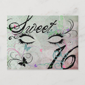 Invitación Dulce de mascarada 16 postal