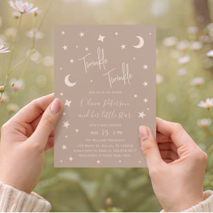 Invitación Dulce de Nacimiento Twinkle Twinkle Little Star
