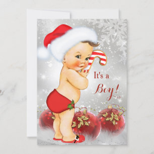 Invitación Dulce de Navidad Niño Chorreado Moreno