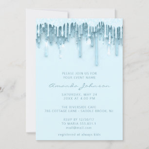 Invitación Dulce de novia de Baby Shower 16ª gasa azul