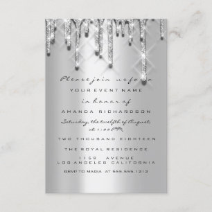 Invitación Dulce de Novias Gris Gris Plateado 16° 3d de purpu