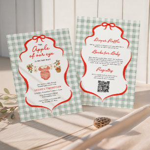 Invitación Dulce de Nuestro Ojo Gingham Todo en Uno Fiesta de