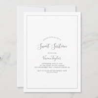 Dulce de Plata minimalista Dieciséis Cumpleaños