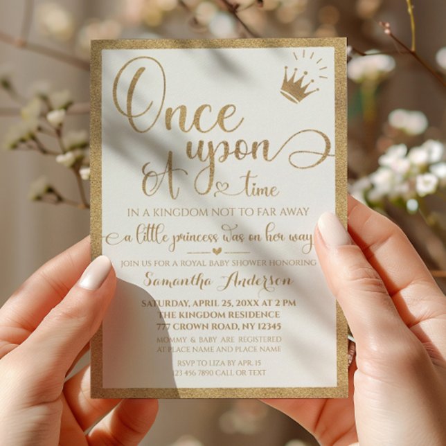 Invitación Dulce de Princesa Érase Una Vez Fiesta de Bebé de  (Subido por el creador)