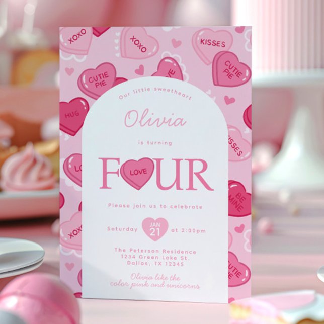 Invitación Dulce de San Valentín Cumpleaños Fiesta (Subido por el creador)