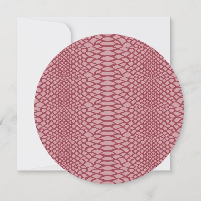 Invitación Dulce de serpiente rosa Dieciséis (Anverso)