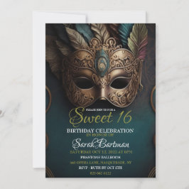 Invitación dulce del baile de máscaras 16