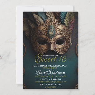Invitación dulce del baile de máscaras 16