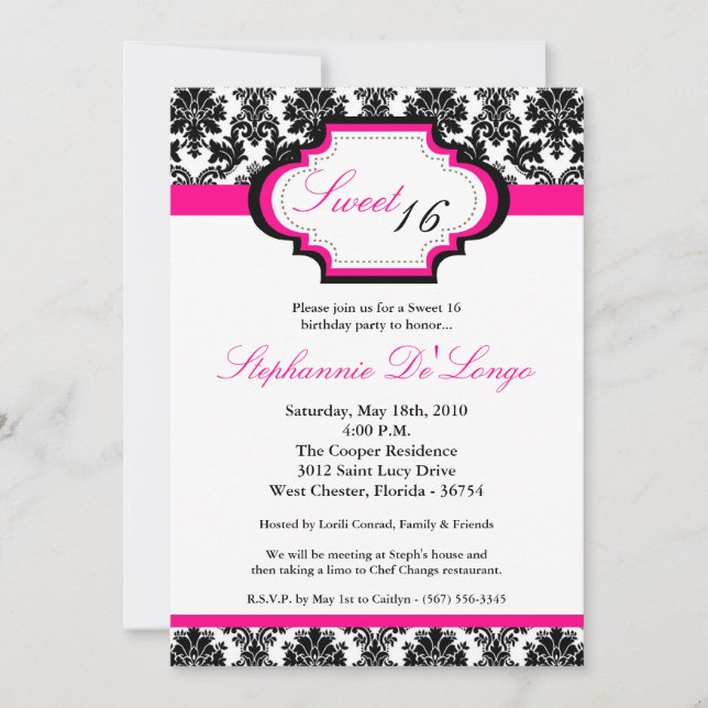 Invitación dulce del damasco de las rosas fuertes 5x7 (Anverso)