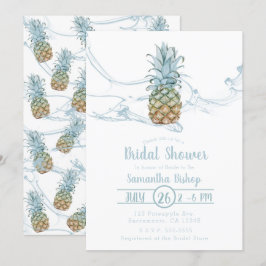 Invitación Dulce Desayuno Nupcial de Verano con Piña Jugosa d