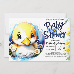 Invitación Dulce desfile de duckling Baby Shower