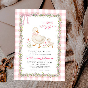 Invitación Dulce Desfile de Gingham Verde Silvestre de Ganso