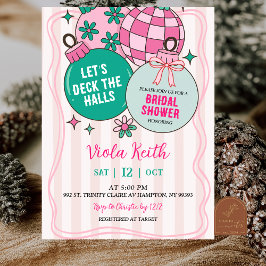 Invitación Dulce Despedida de Soltera Retro Navideño Decora l