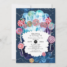 Dulce Día de Cumpleaños de Candyland Editable