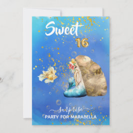 Invitación *~* DULCE DIECISÉIS 16 cumpleaños de la sirena de