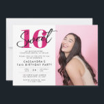 Invitación Dulce Dieciséis Aniversario de la Fotos<br><div class="desc">Dulce Dieciséis Años Modernos con Invitación Fotográfica</div>