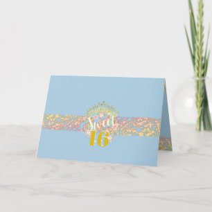 Invitación Dulce Dieciséis Bebés Blue Fairytale Princess