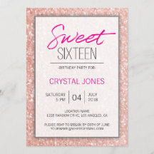 Dulce Dieciséis chispas de oro rosa