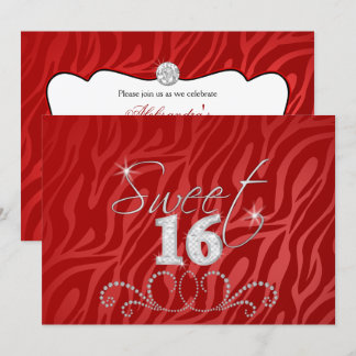 Invitación Dulce Dieciséis Con Bling Birthday Party Invitatio