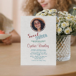 Invitación Dulce Dieciséis Cumpleaños Fiesta I Personalizado 