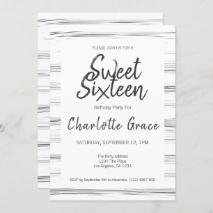 Invitación Dulce Dieciséis cumpleaños modernos