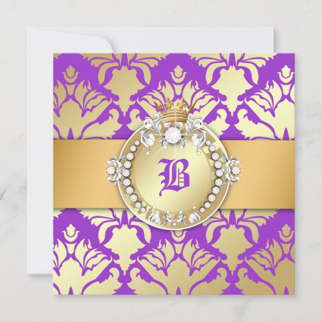 Invitación dulce dieciséis de la reina del reflejo del (Anverso)