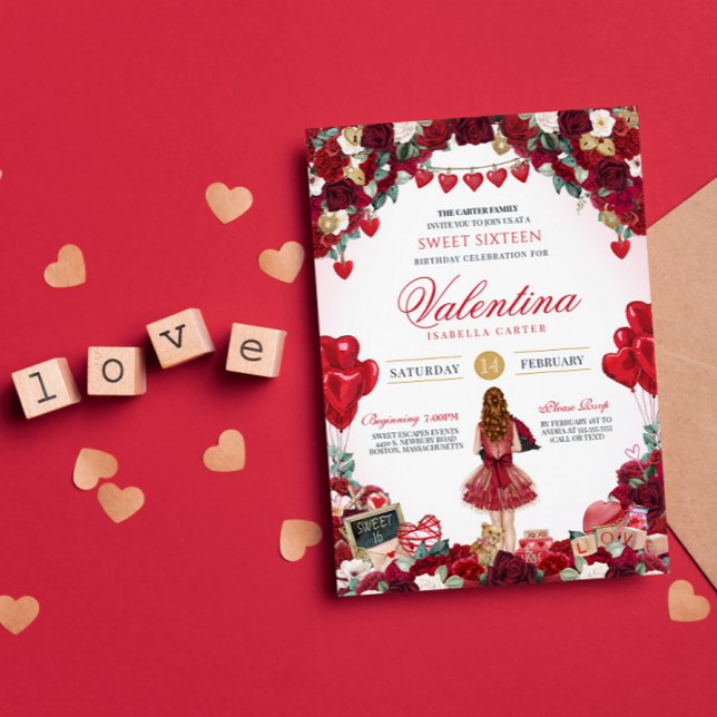 Invitación Dulce Dieciséis días de San Valentín (Subido por el creador)