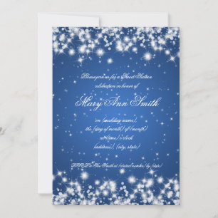 Invitación Dulce Dieciséis días festivos de invierno azul esp