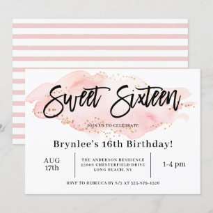 Invitación Dulce Dieciséis Fiesta de Cumpleaños