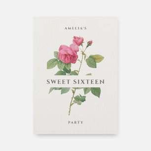 Invitación Dulce Dieciséis fiesta de cumpleaños floral modern