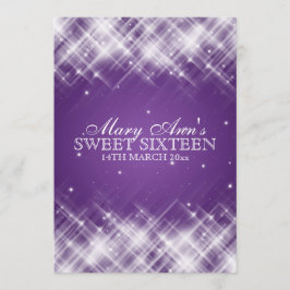 Invitación Dulce dieciséis Fiestas glamorosos provocan morado