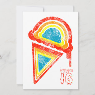 Invitación dulce dieciséis helado dripz
