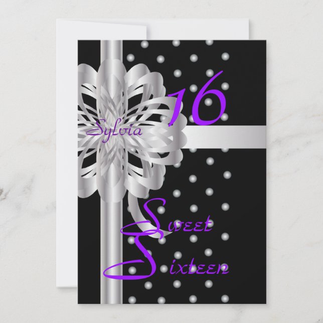 Invitación Dulce Dieciséis Invitaciones-Personalizar (Anverso)