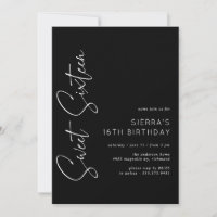 Dulce Dieciséis | Moderno Black 16th Birthday