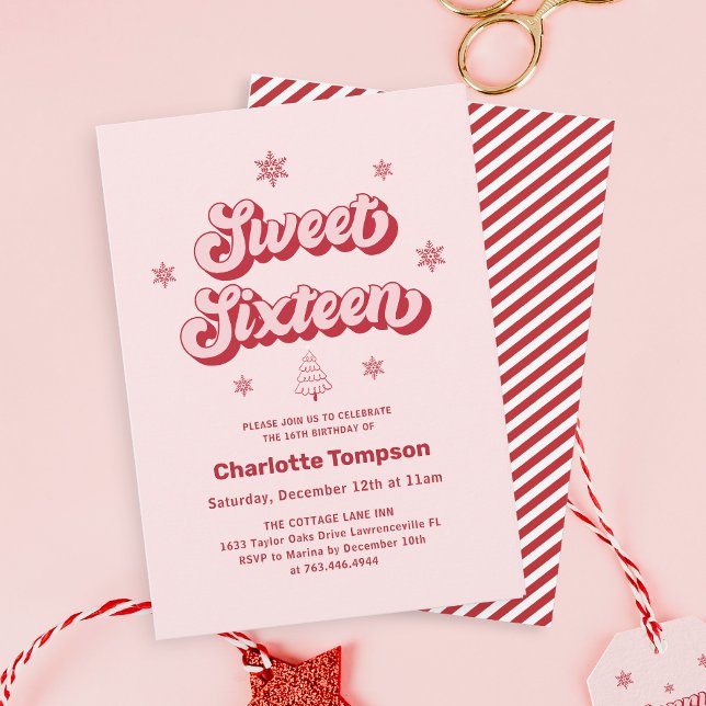 Invitación Dulce Dieciséis Navidades Cumpleaños (Subido por el creador)