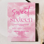 Invitación Dulce Dieciséis nubes rosadas Fiesta de Cumpleaños<br><div class="desc">¡Esta es una invitación a la fiesta de cumpleaños número 16 de las dieciséis nubes rosadas!</div>