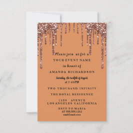 Invitación Dulce Dieciséis Rosas Vestidos Purpurina Drin Nara