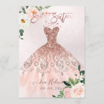 Dulce Dieciséis, Sparkle Gown, Faux Rosa Gold card