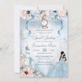 Invitación Dulce Dieciséis Tale Princess Cinderella Tema