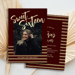 Invitación Dulce Dieciséis Vinos Purpurinas Fiesta de Cumplea