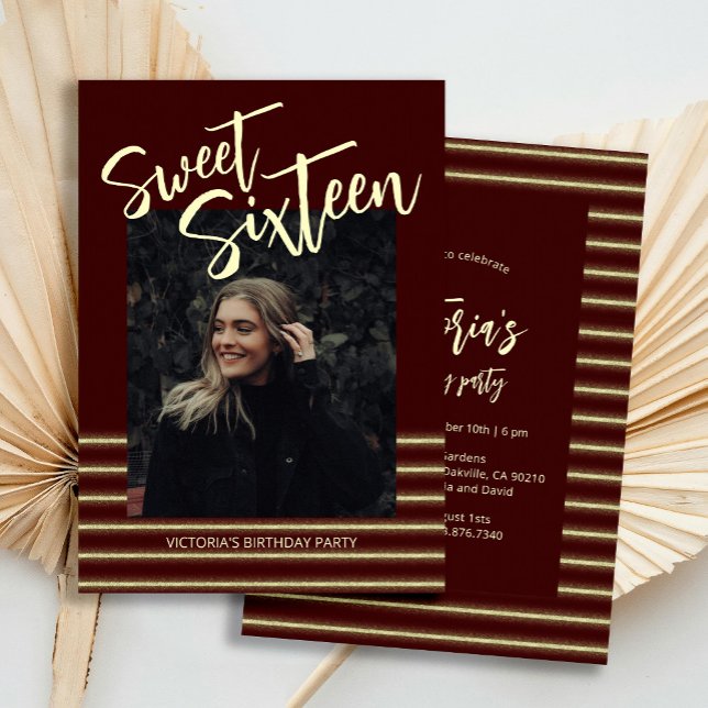 Invitación Dulce Dieciséis Vinos Purpurinas Fiesta de Cumplea (Subido por el creador)