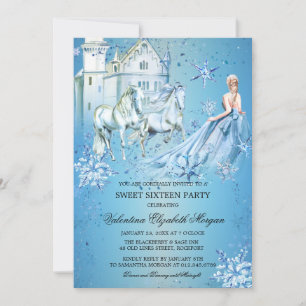 Invitación Dulce Dieciséis Winter Wonderland Princess