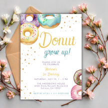 Dulce Donut No Crezcas Cumpleaños De Cualquier Eda