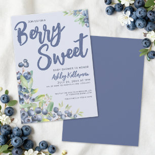 Invitación Dulce ducha de bebé con arándanos