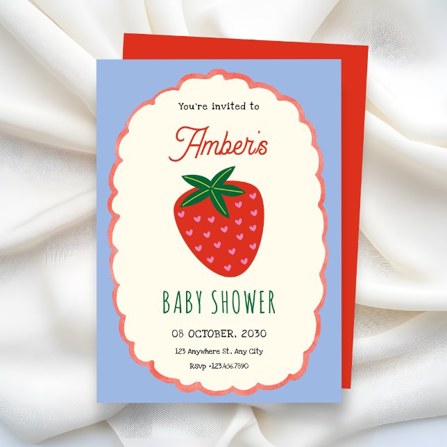 Invitación Dulce ducha de bebé de frutas (Subido por el creador)