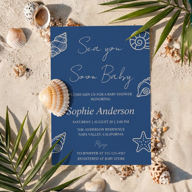 Invitación Dulce Ducha de Bebé Mar Azul Pronto                (Subido por el creador)